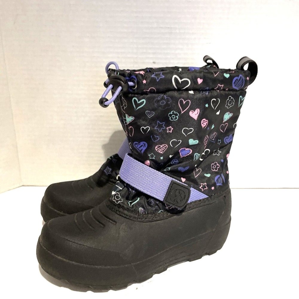 Northside Kids Boots Black with Purple Accents